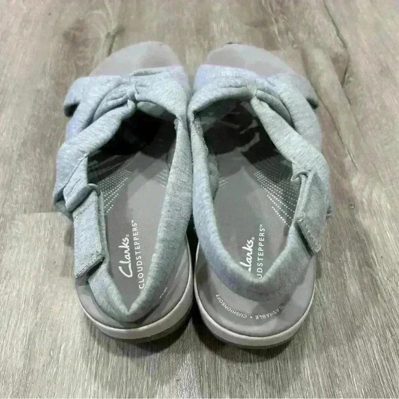 Clarks Cloudstepper Arla Light Grey Back Strap Meg Sandals Women’s Size 11 - Picture 4 of 6